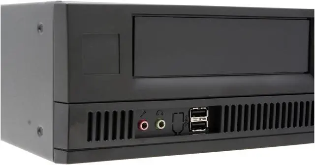 Alt view image 4 of 13 - Foxconn DH153C-CF300K Steel MicroATX Slim Desktop Computer Case 300W Power Supply