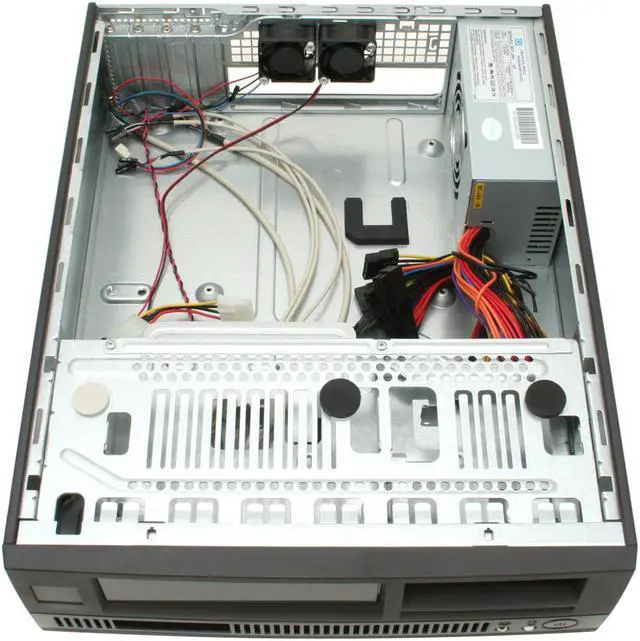 Alt view image 7 of 13 - Foxconn DH153C-CF300K Steel MicroATX Slim Desktop Computer Case 300W Power Supply