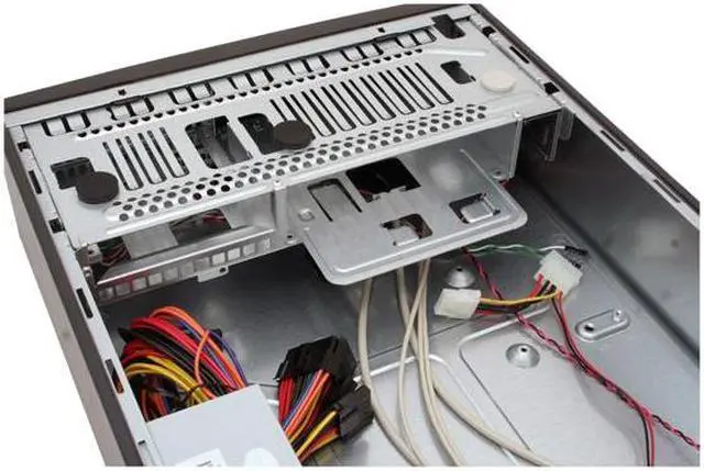 Alt view image 9 of 13 - Foxconn DH153C-CF300K Steel MicroATX Slim Desktop Computer Case 300W Power Supply