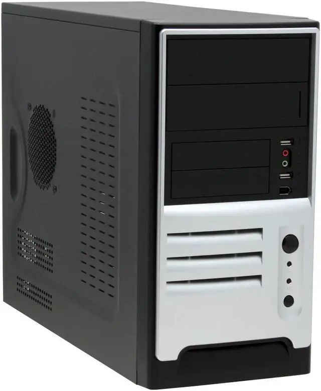 Main image of Foxconn TLM776-CN300C-01 Black/ Silver Steel Micro ATX Mini Tower Computer Case 300W Power Supply
