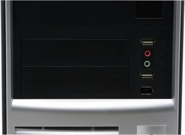 Alt view image 4 of 15 - Foxconn TLM776-CN300C-01 Black/ Silver Steel Micro ATX Mini Tower Computer Case 300W Power Supply