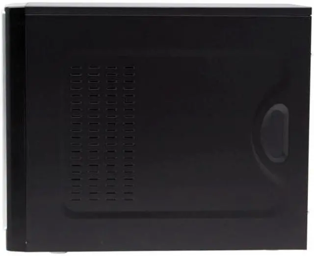 Alt view image 6 of 15 - Foxconn TLM776-CN300C-01 Black/ Silver Steel Micro ATX Mini Tower Computer Case 300W Power Supply