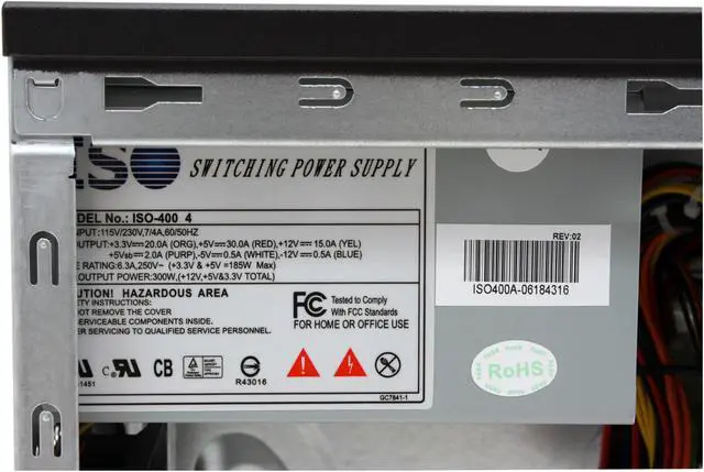 Alt view image 8 of 15 - Foxconn TLM776-CN300C-01 Black/ Silver Steel Micro ATX Mini Tower Computer Case 300W Power Supply