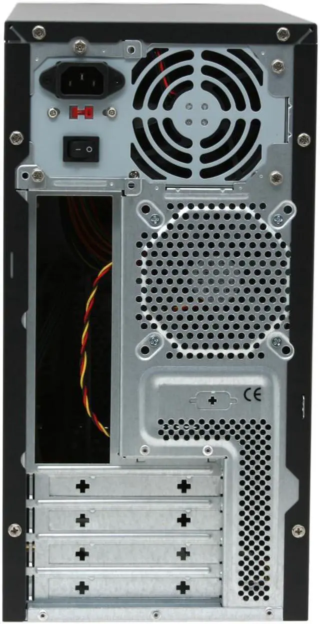 Alt view image 13 of 15 - Foxconn TLM776-CN300C-01 Black/ Silver Steel Micro ATX Mini Tower Computer Case 300W Power Supply