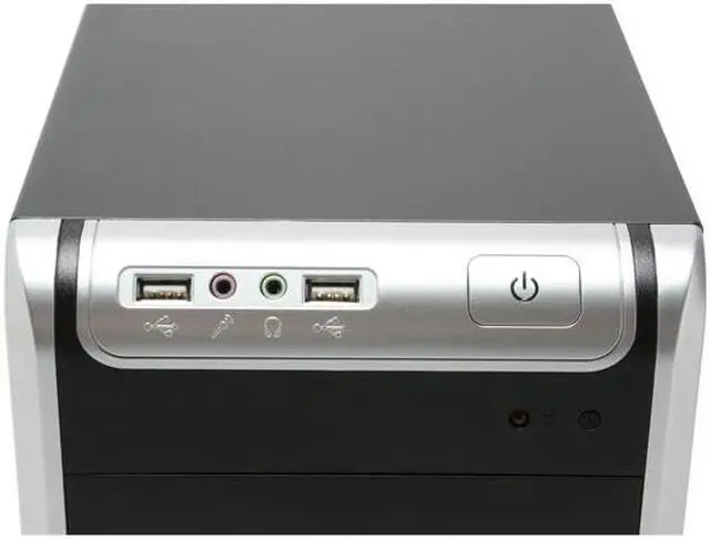 Alt view image 4 of 15 - Foxconn TLA566-CN300C-HS Black/Light Silver 0.5mm SGCC ATX Mid Tower Computer Case 300W Power Supply