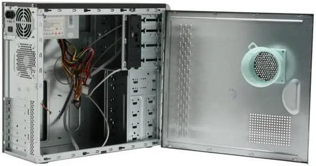 Alt view image 8 of 15 - Foxconn TLA566-CN300C-HS Black/Light Silver 0.5mm SGCC ATX Mid Tower Computer Case 300W Power Supply