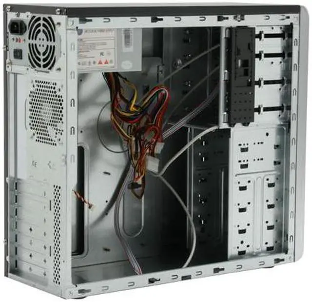 Alt view image 9 of 15 - Foxconn TLA566-CN300C-HS Black/Light Silver 0.5mm SGCC ATX Mid Tower Computer Case 300W Power Supply