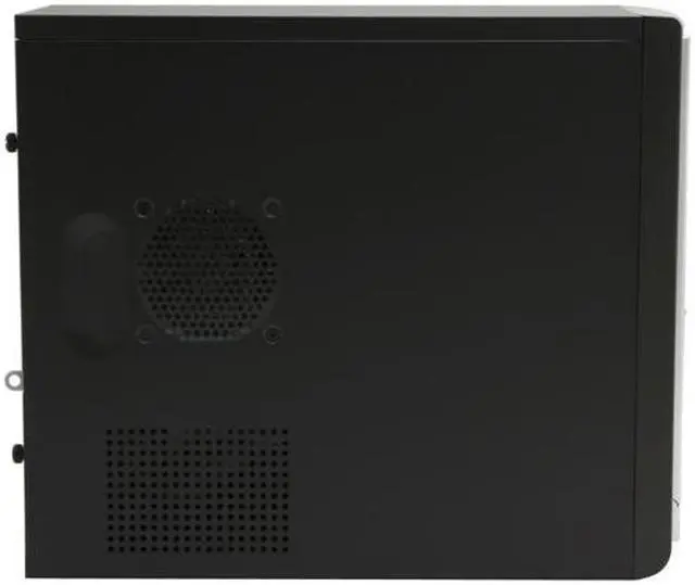 Alt view image 4 of 14 - Foxconn TW001-CN300C-HS Black/Light Silver 0.7mm SGCC Micro ATX Mini Tower Computer Case 300W Power Supply