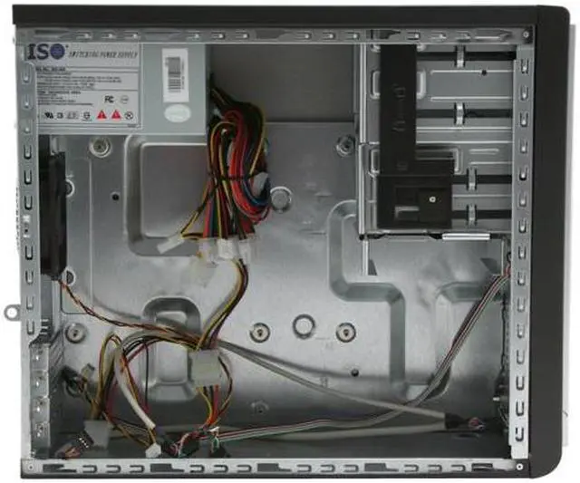 Alt view image 10 of 14 - Foxconn TW001-CN300C-HS Black/Light Silver 0.7mm SGCC Micro ATX Mini Tower Computer Case 300W Power Supply