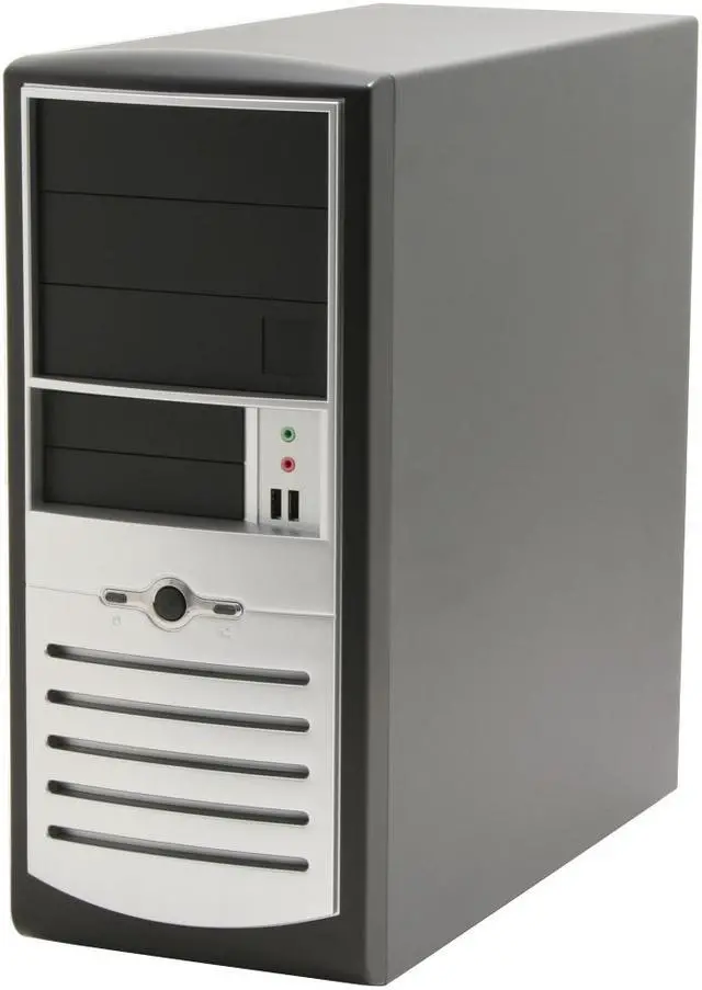 Alt view image 3 of 15 - Foxconn TS001-V-D350A Black/ Silver Steel ATX Mid Tower Computer Case Delta ATX 2.2 350W Power Supply