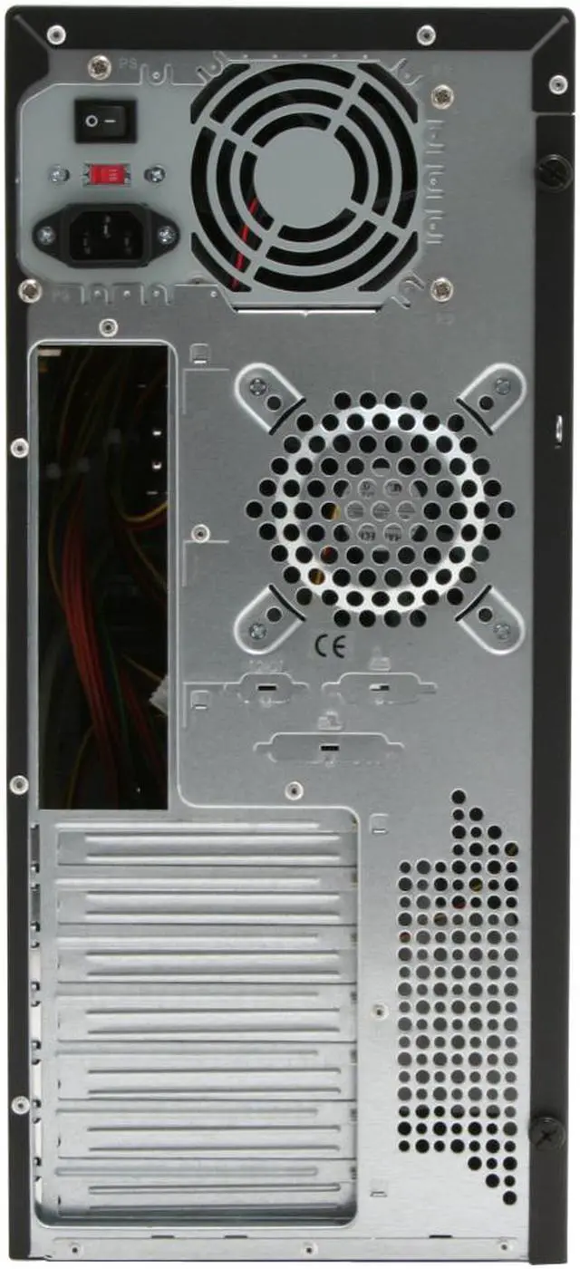 Alt view image 13 of 15 - Foxconn TS001-V-D350A Black/ Silver Steel ATX Mid Tower Computer Case Delta ATX 2.2 350W Power Supply