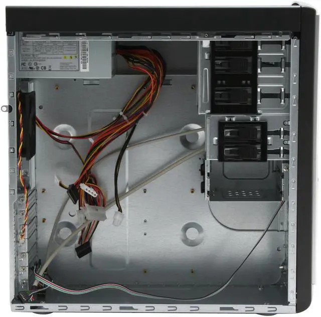 Alt view image 10 of 15 - Foxconn TS001-V-D350A Black/ Silver Steel ATX Mid Tower Computer Case Delta ATX 2.2 350W Power Supply