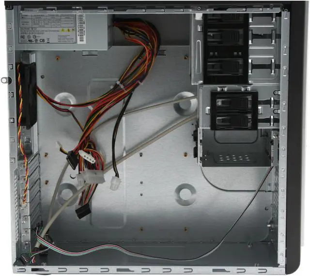 Alt view image 11 of 15 - Foxconn TS001-V-D350A Black/ Silver Steel ATX Mid Tower Computer Case Delta ATX 2.2 350W Power Supply