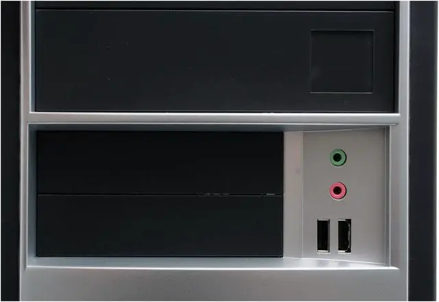 Alt view image 4 of 15 - Foxconn TS001-V-D350A Black/ Silver Steel ATX Mid Tower Computer Case Delta ATX 2.2 350W Power Supply