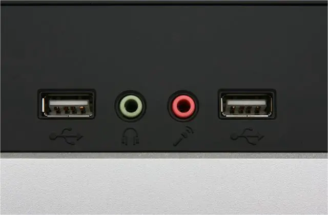 Alt view image 4 of 10 - Foxconn RS233 Black+Light Silver Steel Mini-ITX Tower Computer Case 150W Power Supply