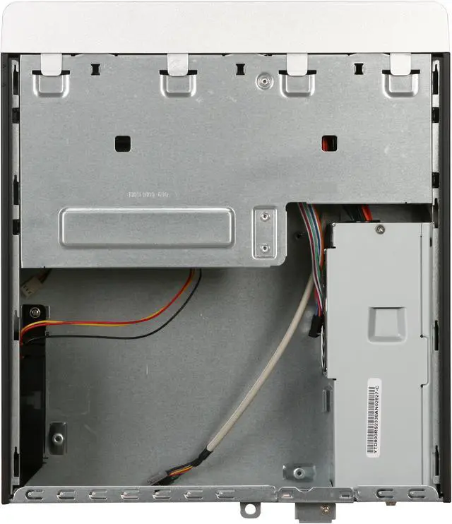 Alt view image 8 of 10 - Foxconn RS233 Black+Light Silver Steel Mini-ITX Tower Computer Case 150W Power Supply