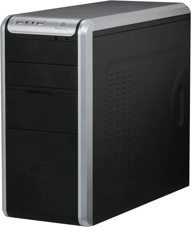 Alt view image 3 of 12 - Foxconn TLM566-300W Steel Micro ATX Mid Tower Computer Case 300W Power Supply