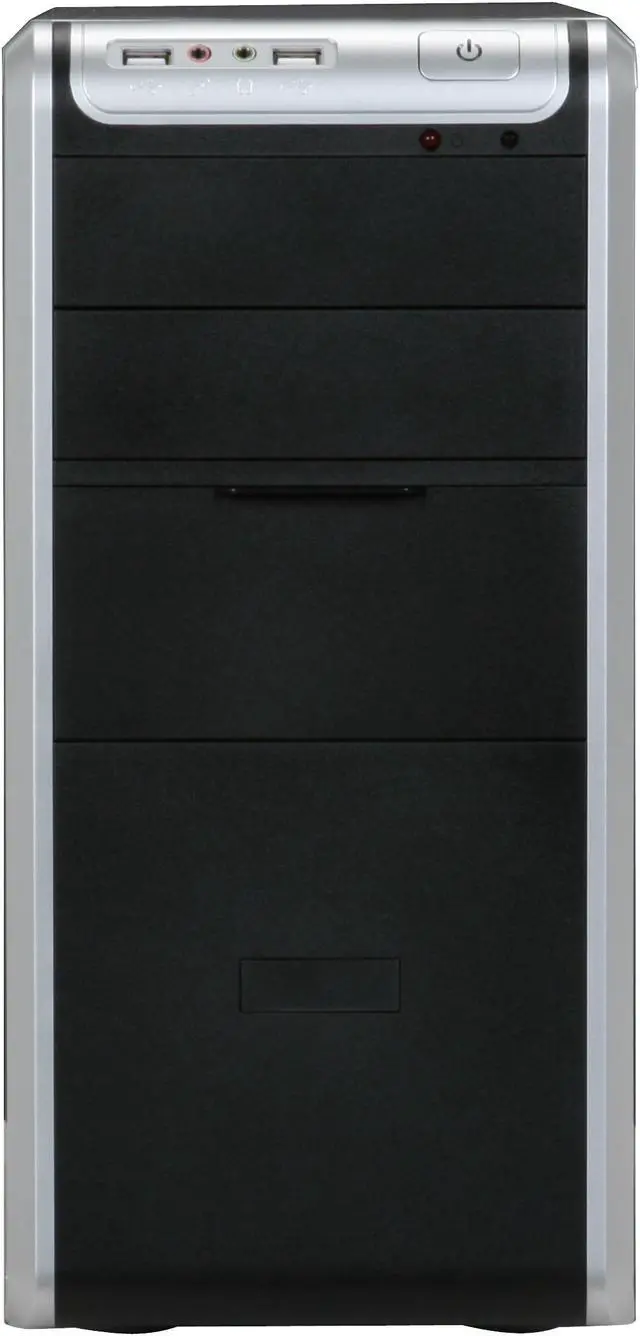 Alt view image 4 of 12 - Foxconn TLM566-300W Steel Micro ATX Mid Tower Computer Case 300W Power Supply