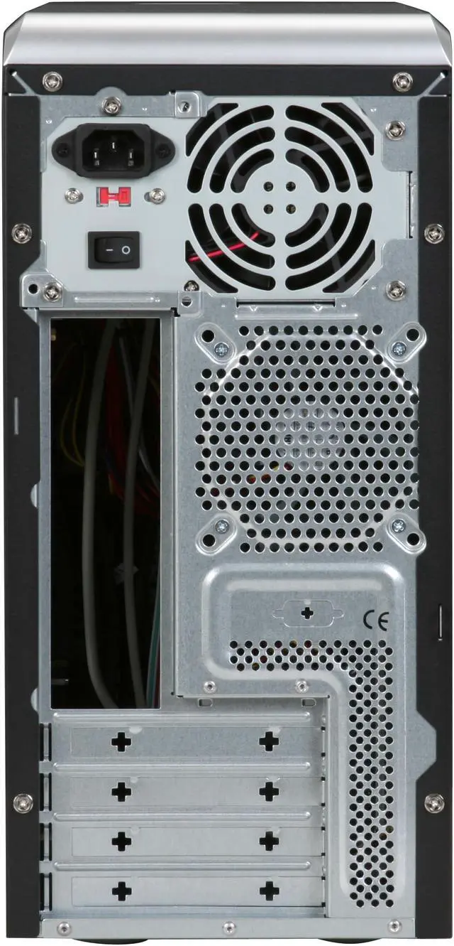 Alt view image 11 of 12 - Foxconn TLM566-300W Steel Micro ATX Mid Tower Computer Case 300W Power Supply