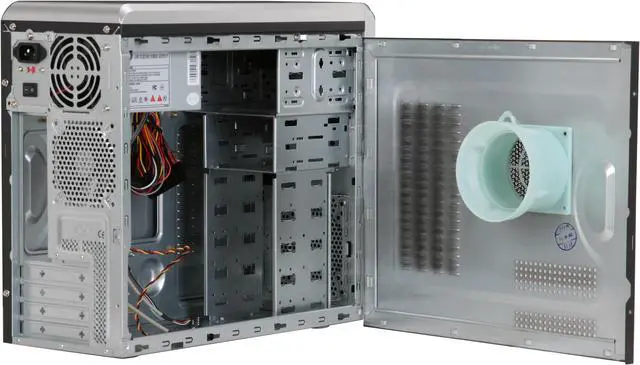 Alt view image 6 of 12 - Foxconn TLM566-300W Steel Micro ATX Mid Tower Computer Case 300W Power Supply