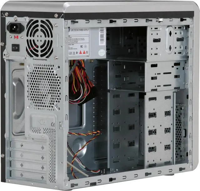 Alt view image 7 of 12 - Foxconn TLM566-300W Steel Micro ATX Mid Tower Computer Case 300W Power Supply