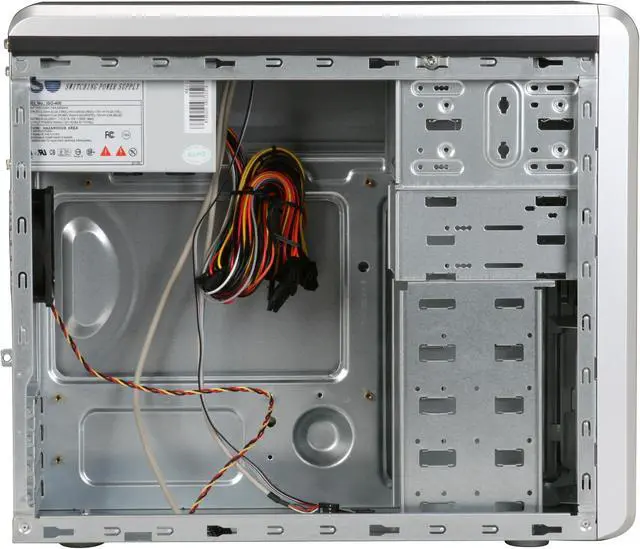 Alt view image 8 of 12 - Foxconn TLM566-300W Steel Micro ATX Mid Tower Computer Case 300W Power Supply