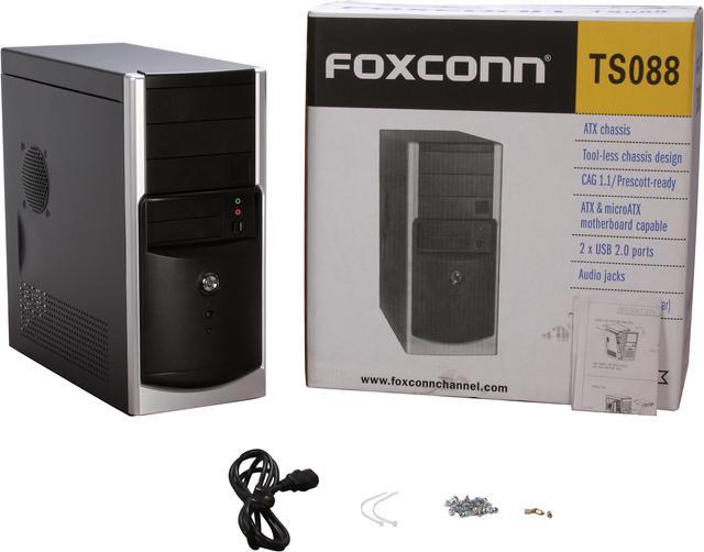 Alt view image 11 of 11 - Foxconn TS088+CWT-300W Steel ATX Mid Tower Computer Case 300W Power Supply
