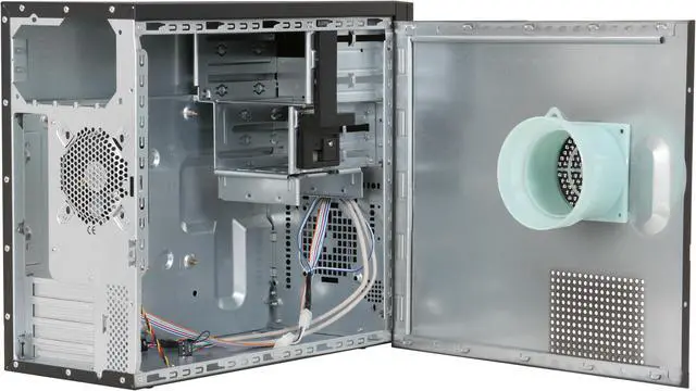 Alt view image 6 of 12 - Foxconn TW-080 NPS Black Steel Micro ATX Mid Tower Computer Case