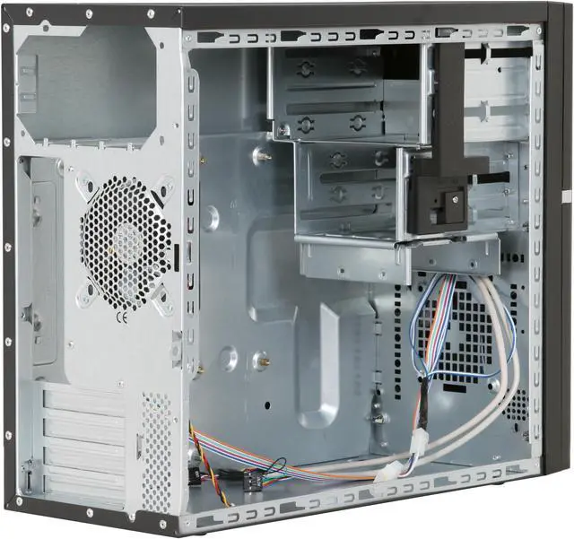 Alt view image 7 of 12 - Foxconn TW-080 NPS Black Steel Micro ATX Mid Tower Computer Case