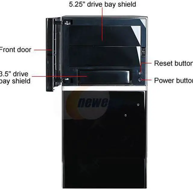 Alt view image 4 of 12 - Foxconn TW-080 NPS Black Steel Micro ATX Mid Tower Computer Case