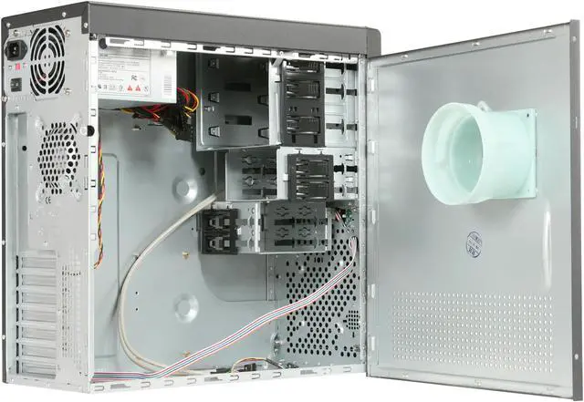 Alt view image 5 of 9 - Foxconn TS (Tower) TS-689 (H+A)+ISO-450 Black / Silver 0.7mm SGCC ATX Mid Tower Computer Case 350W Power Supply