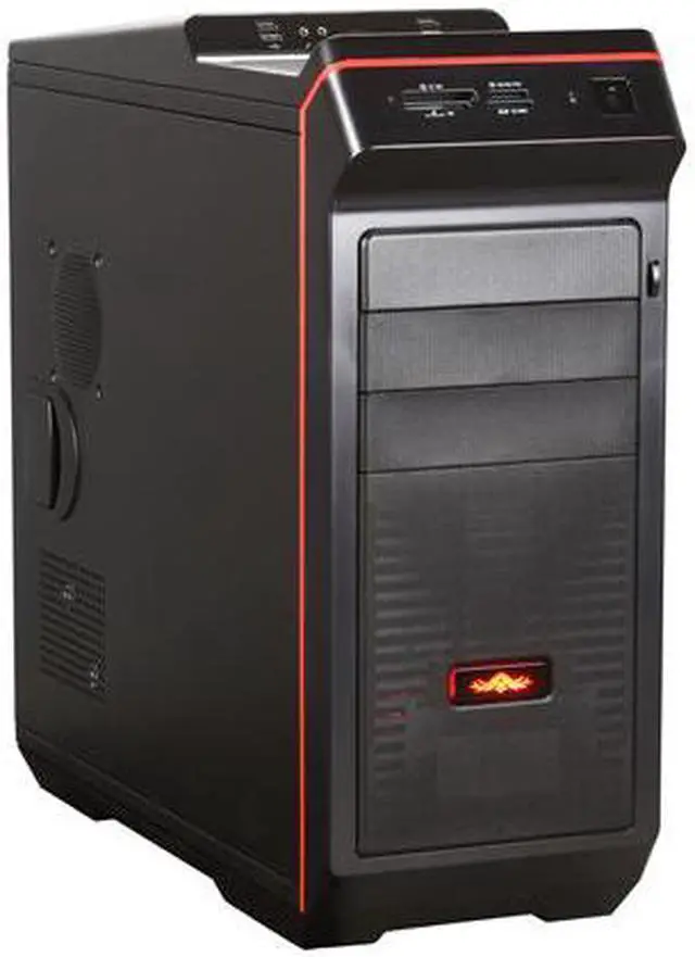 Main image of Foxconn G-007(H) Black / Red 0.8mm SGCC Micro ATX Mid Tower Computer Case