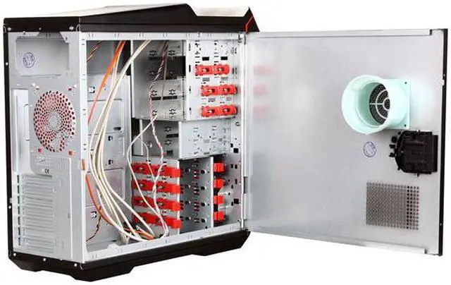 Alt view image 4 of 7 - Foxconn G-007(H) Black / Red 0.8mm SGCC Micro ATX Mid Tower Computer Case