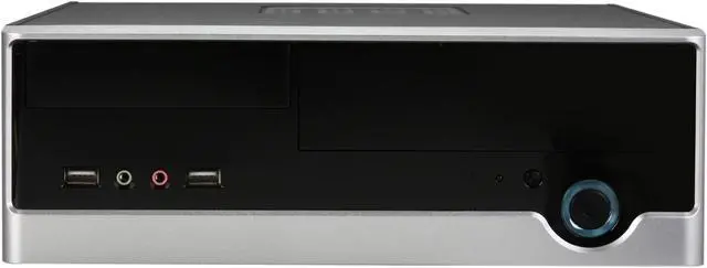 Alt view image 2 of 9 - Foxconn RM233+FSP150-50GLT Black / Silver 0.6mm SGCC Mini-ITX Tower Computer Case 150W Power Supply