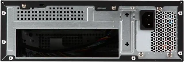 Alt view image 7 of 9 - Foxconn RM233+FSP150-50GLT Black / Silver 0.6mm SGCC Mini-ITX Tower Computer Case 150W Power Supply