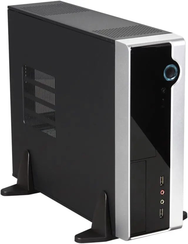 Alt view image 8 of 9 - Foxconn RM233+FSP150-50GLT Black / Silver 0.6mm SGCC Mini-ITX Tower Computer Case 150W Power Supply