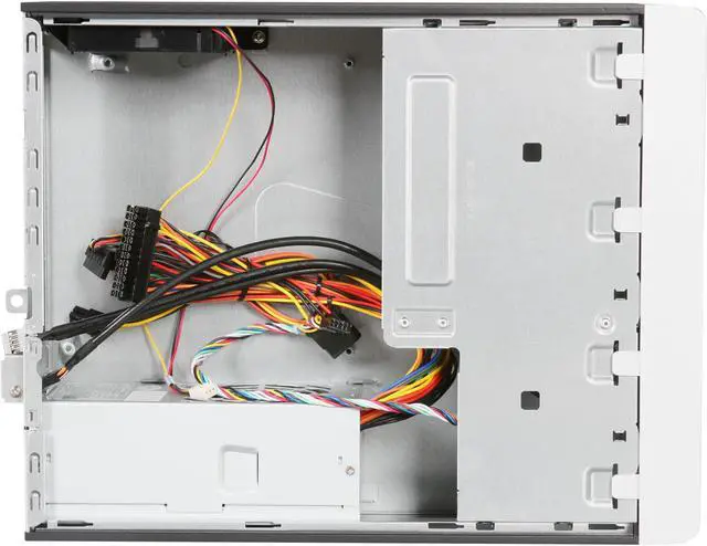 Alt view image 6 of 8 - Foxconn RM (Tower/Desktop) RM233+DSI250P Black/Light Silver 0.6mm SGCC Mini-ITX Tower Computer Case