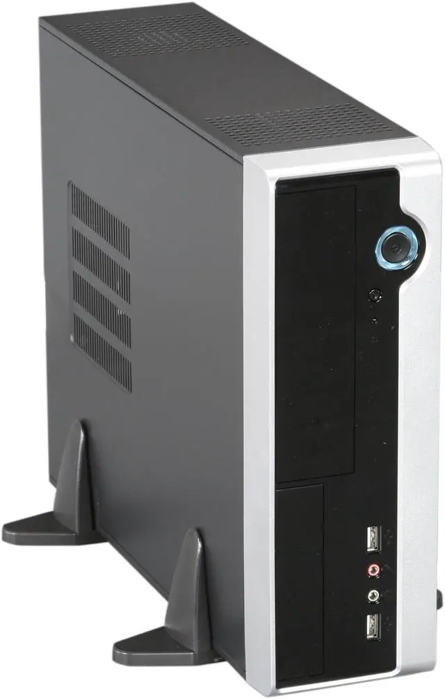 Alt view image 7 of 8 - Foxconn RM (Tower/Desktop) RM233+DSI250P Black/Light Silver 0.6mm SGCC Mini-ITX Tower Computer Case