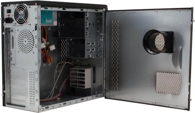 Alt view image 7 of 14 - APEX X-115 Black Steel ATX Mid Tower Computer Case ATX12V 300W Intel/AMD Listed Power Supply