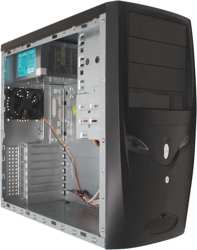 Alt view image 9 of 14 - APEX X-115 Black Steel ATX Mid Tower Computer Case ATX12V 300W Intel/AMD Listed Power Supply