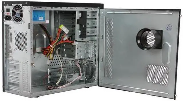 Alt view image 6 of 12 - APEX TU150 Black Steel ATX Mid Tower Computer Case ATX 12V 400W with 20+4 pin Intel/AMD listed Power Supply