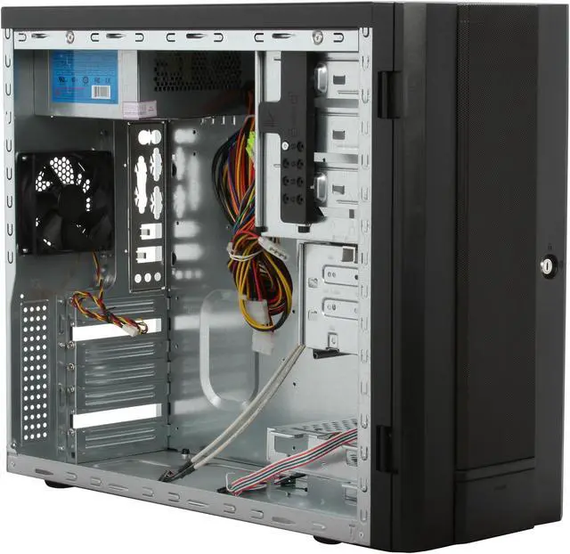 Alt view image 9 of 12 - APEX TU150 Black Steel ATX Mid Tower Computer Case ATX 12V 400W with 20+4 pin Intel/AMD listed Power Supply