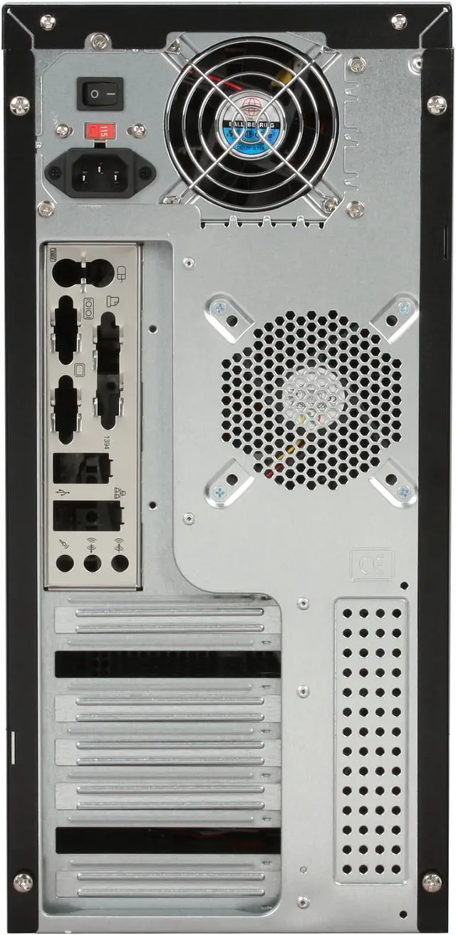 Alt view image 11 of 12 - APEX TU150 Black Steel ATX Mid Tower Computer Case ATX 12V 400W with 20+4 pin Intel/AMD listed Power Supply