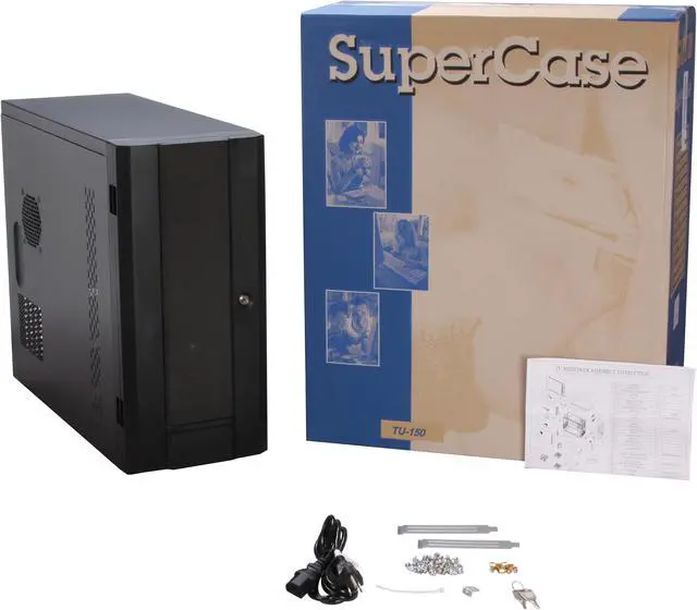 Alt view image 12 of 12 - APEX TU150 Black Steel ATX Mid Tower Computer Case ATX 12V 400W with 20+4 pin Intel/AMD listed Power Supply