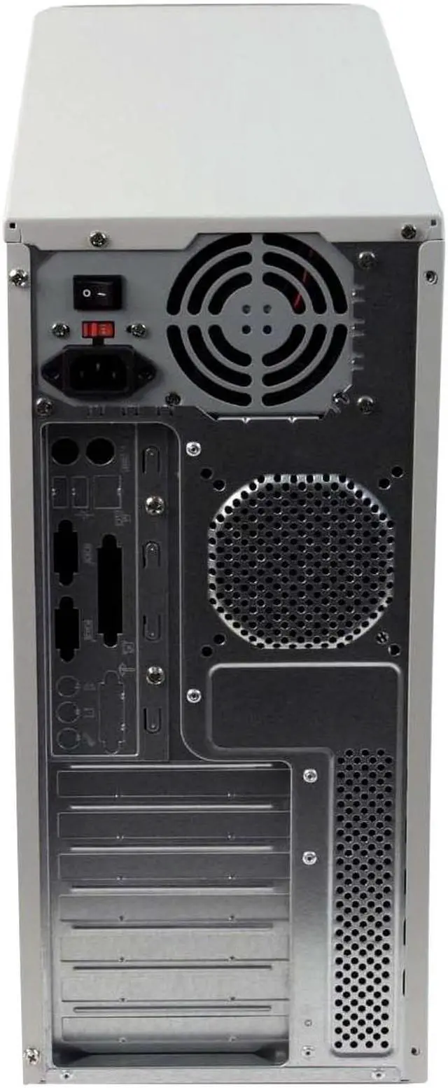 Alt view image 4 of 12 - APEX PC-115 White/Gray Steel ATX Mid Tower Computer Case ATX12V 300W Power Supply