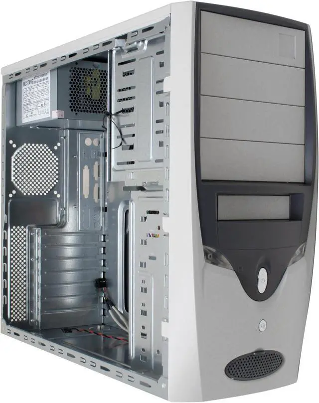 Alt view image 8 of 12 - APEX PC-115 Beige Steel ATX Mid Tower Computer Case 350W Power Supply