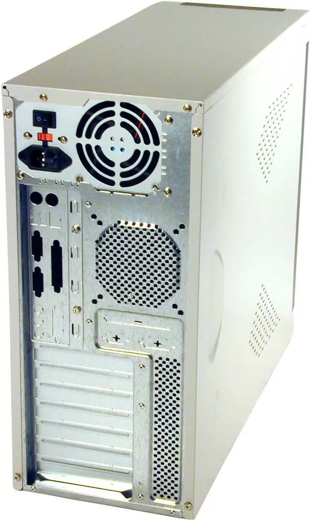 Alt view image 5 of 5 - APEX PC-132 White Steel ATX Mid Tower Computer Case 350W Power Supply