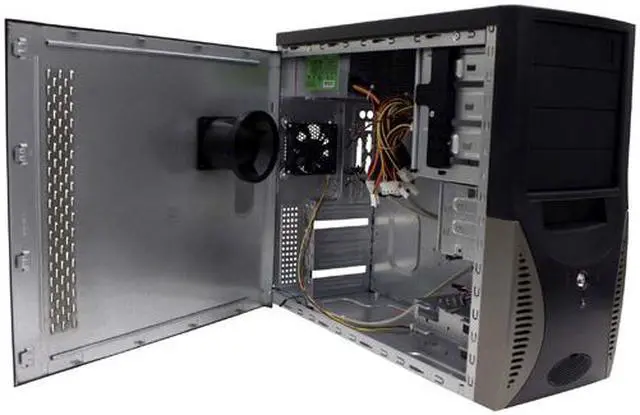 Alt view image 6 of 13 - APEX TU-163 Black Steel ATX Mid Tower Computer Case 350W Power Supply