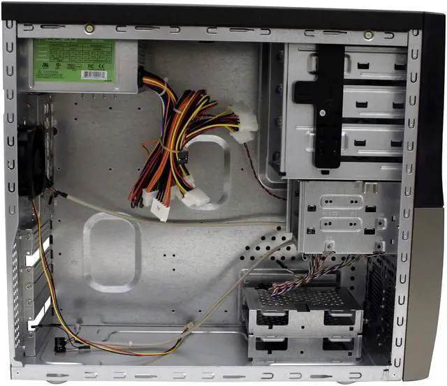 Alt view image 7 of 13 - APEX TU-163 Black Steel ATX Mid Tower Computer Case 350W Power Supply