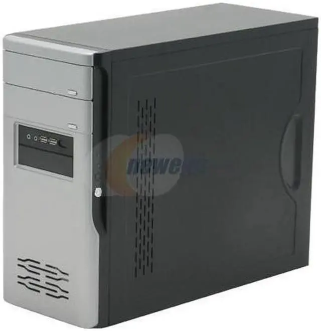 Alt view image 4 of 15 - APEX TX-346 Black/Silver Steel ATX Mini Tower Computer Case ATX12V 300W Intel & AMD Listed Power Supply